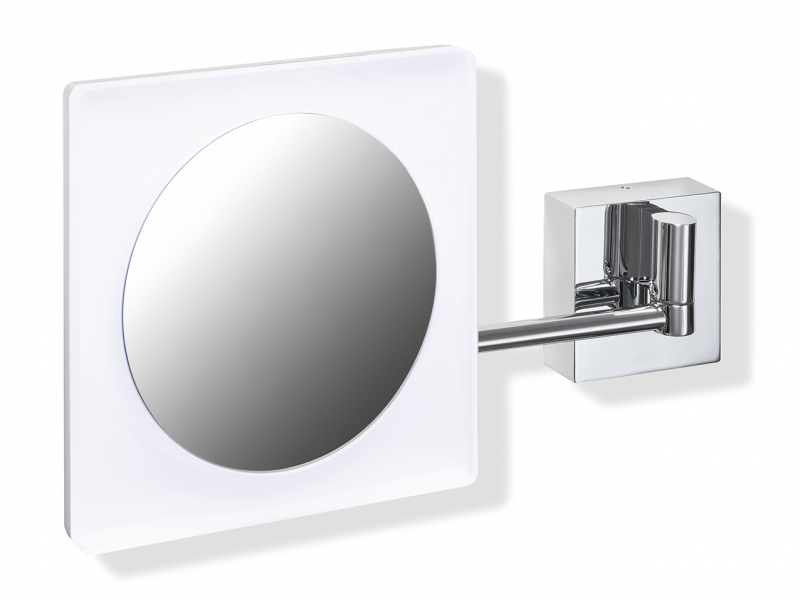 Hewi illuminated mirror 200mm square product code 950.01.256
