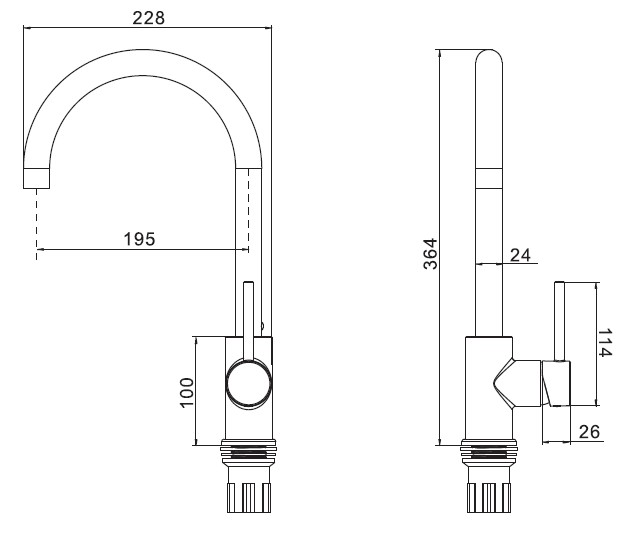 Goslett kitchen faucet